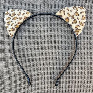 Edoneery Brown Leopard Print Cat Ear Hair Headband Adults/Kids Costume Cosplay